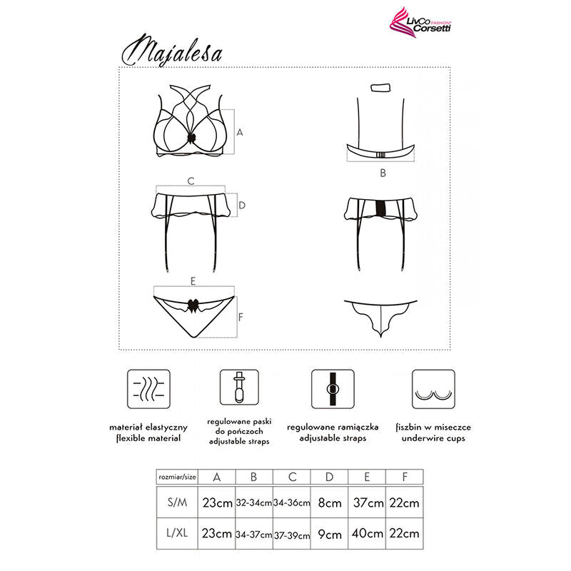 Majalesa lc 90526 subjectador + ligero + panty black