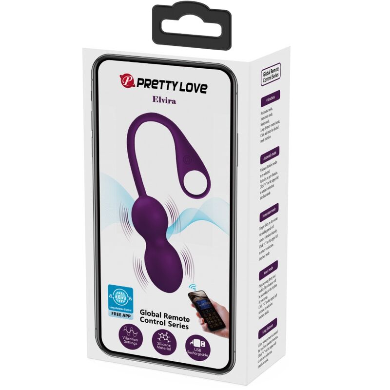 Elvira Kegel Balls App Remote Control Purple
