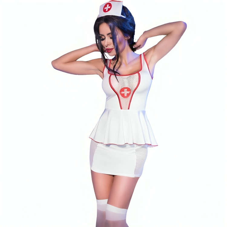 Cr 4160 disfraz enfermera top & falda s/m