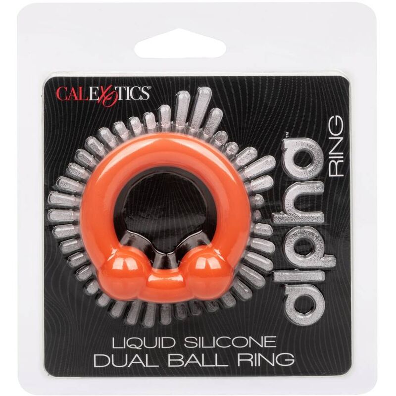 Alpha orange double ball ring