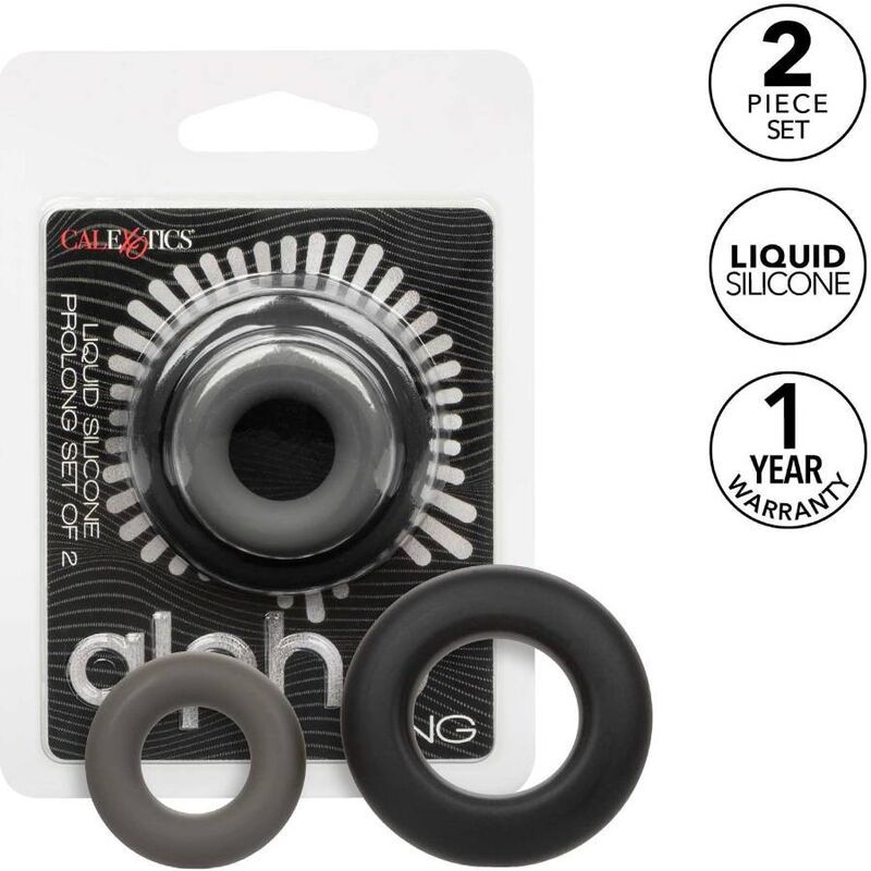 Alpha prolong set of 2 gray rings