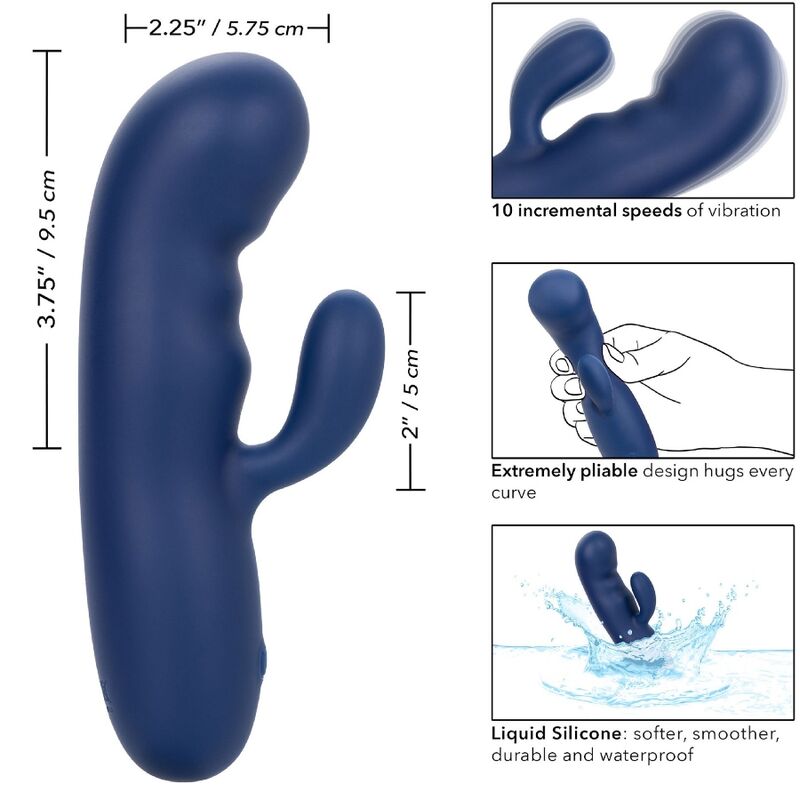 Cashmere duo silk blue