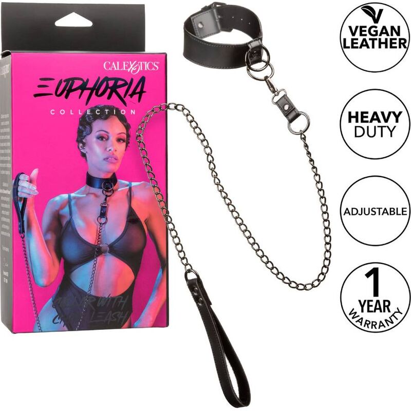 Euphoria collar with chain leash