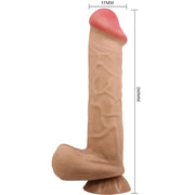 Sliding Skin Series Realistic Dildo with Suction Cup Sliding Skin Flesh 26 cm