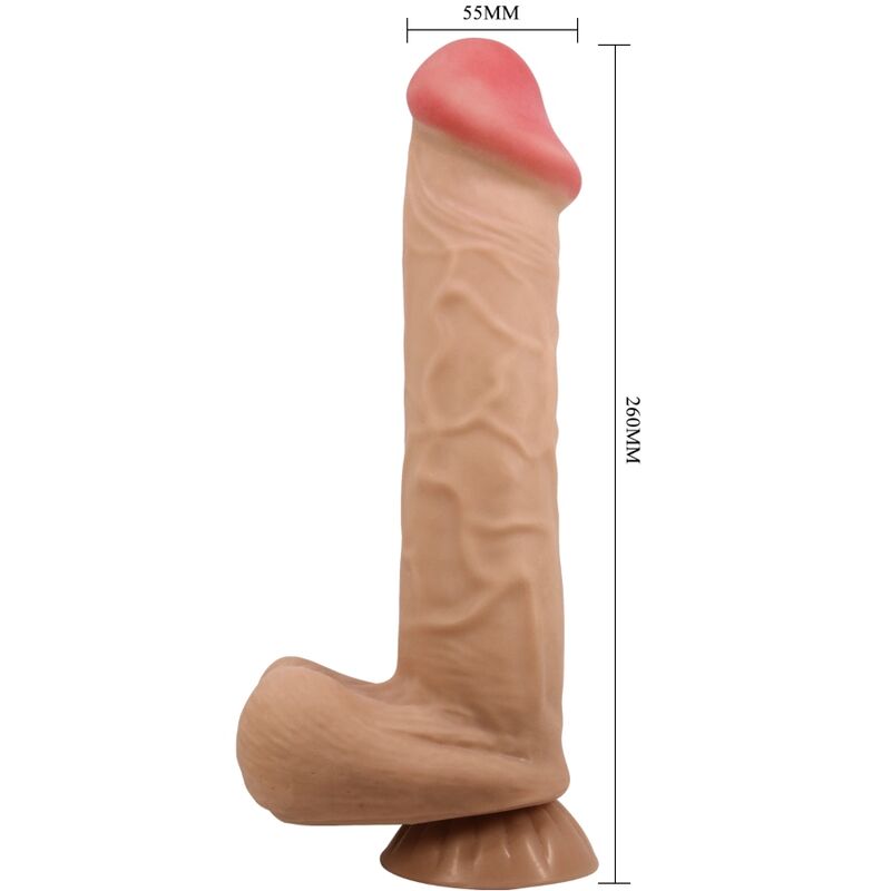 Sliding Skin Series Realistic Dildo with Suction Cup Sliding Skin Flesh 26 cm