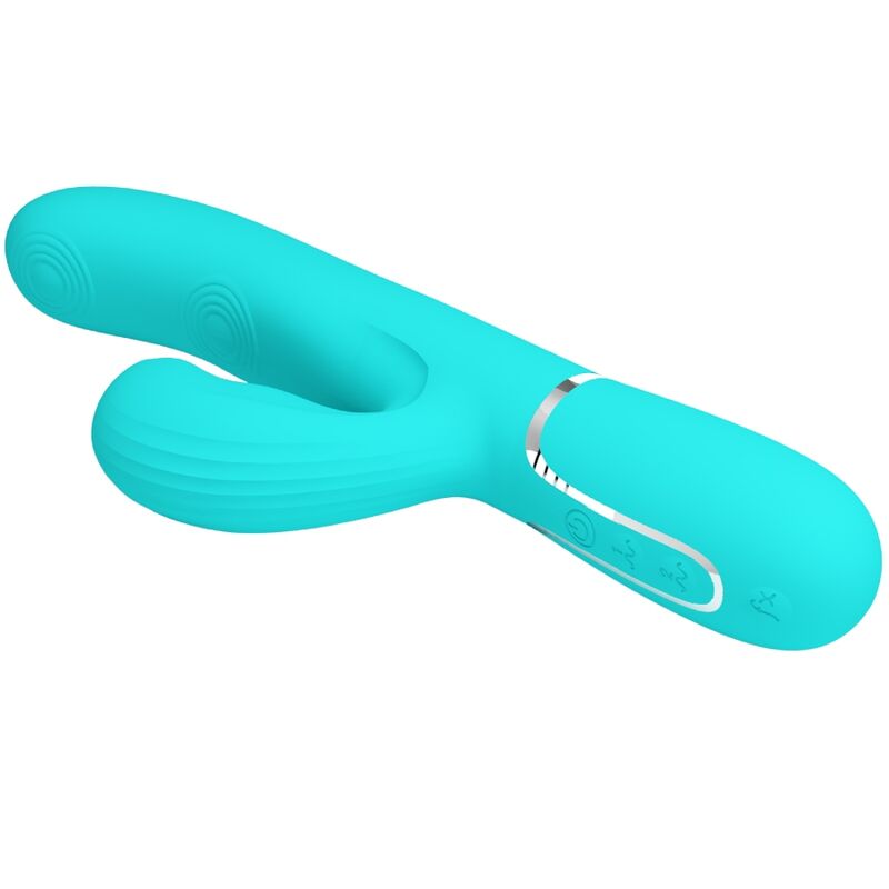 Perlita 3-in-1 multifunctional g-spot vibrator aqua green