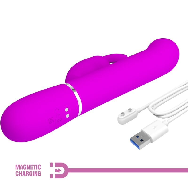 Coale Rabbit Vibrator Purple Beads