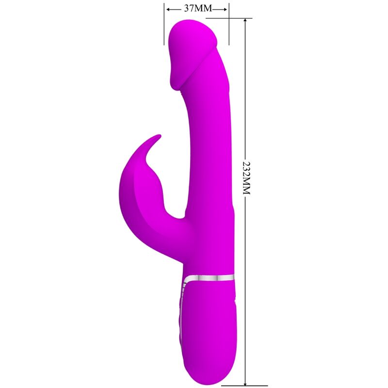 Dejon Rabbit 3-in-1 Multifunction Fuchsia Vibrator