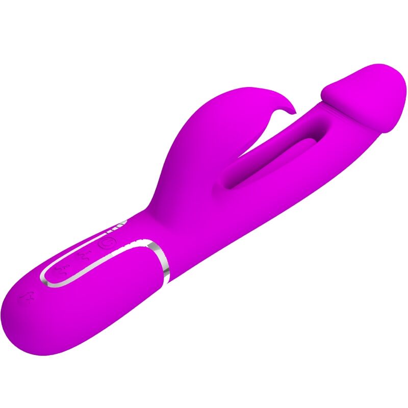 Dejon Rabbit 3-in-1 Multifunction Fuchsia Vibrator