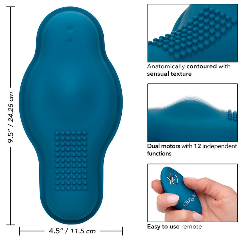 Rider massager double motor remote control blue