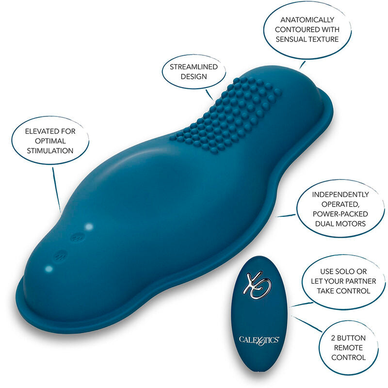 Rider massager double motor remote control blue