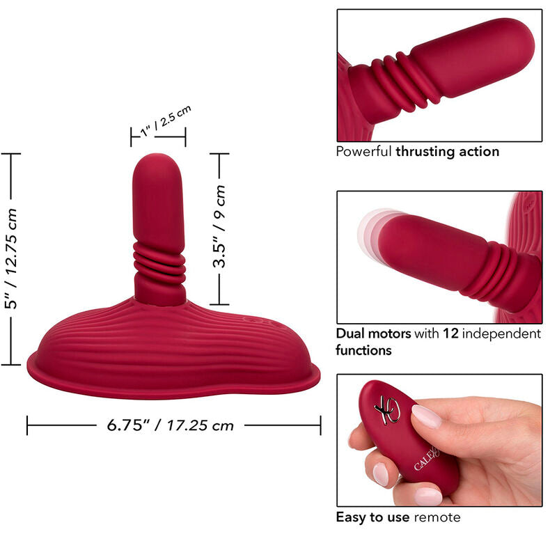 Rider massager double motor remote control red