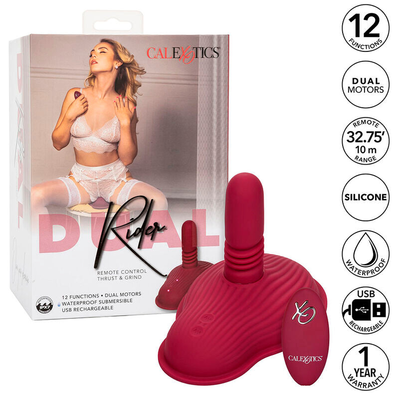Rider massager double motor remote control red