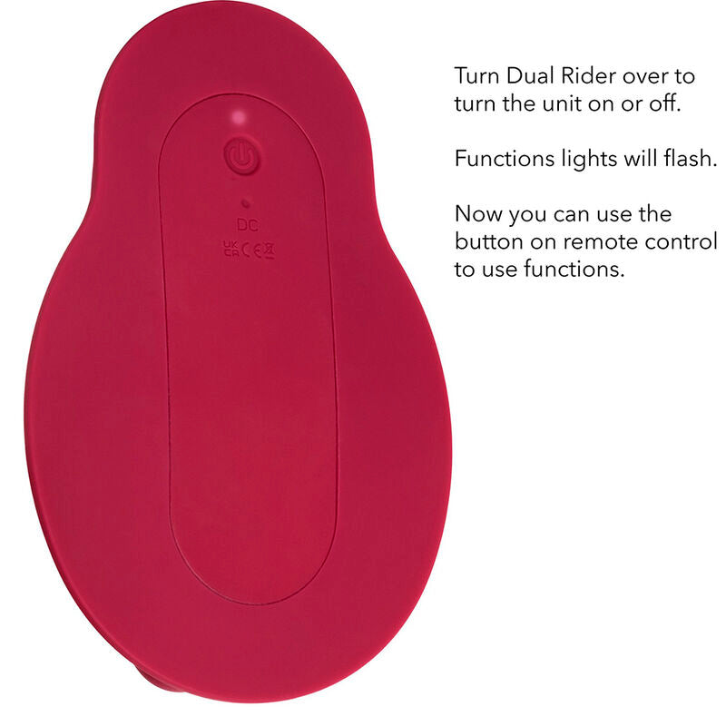 Rider massager double motor remote control red