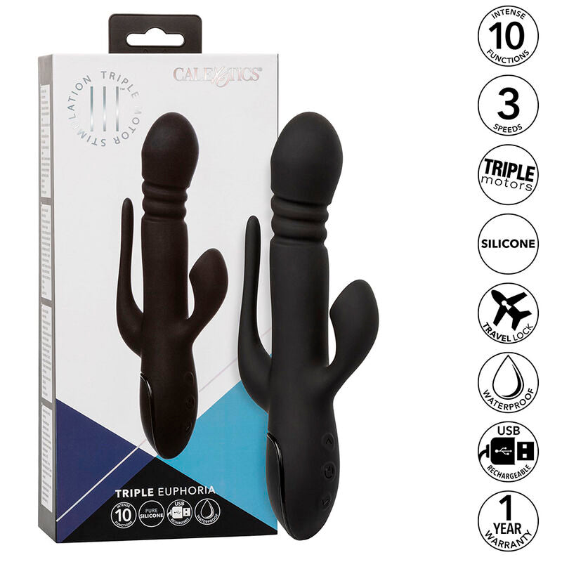 Euphoria Triple Vibrator Black