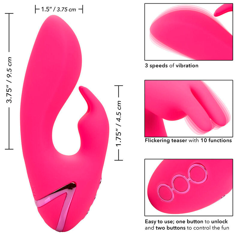 So. Cal Sunshine Rabbit Fuchsia Vibrator by California Dreaming