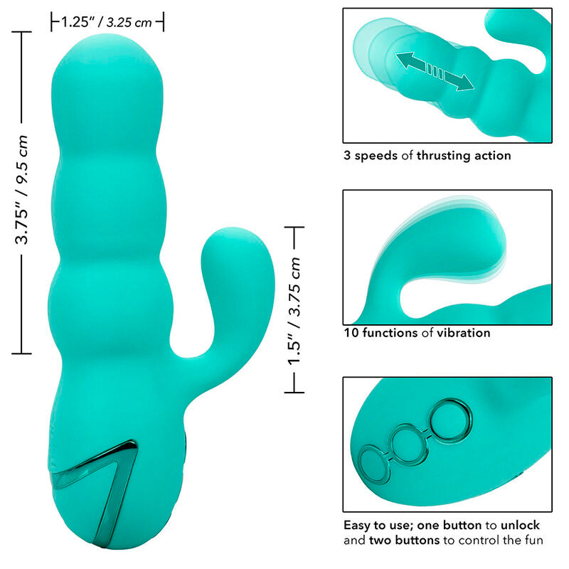 Vibrateur del mar diva rabbir aqua green par california dreaming