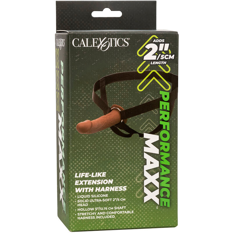 Realistic Maxx Performance Extension with Brown Skin Harness