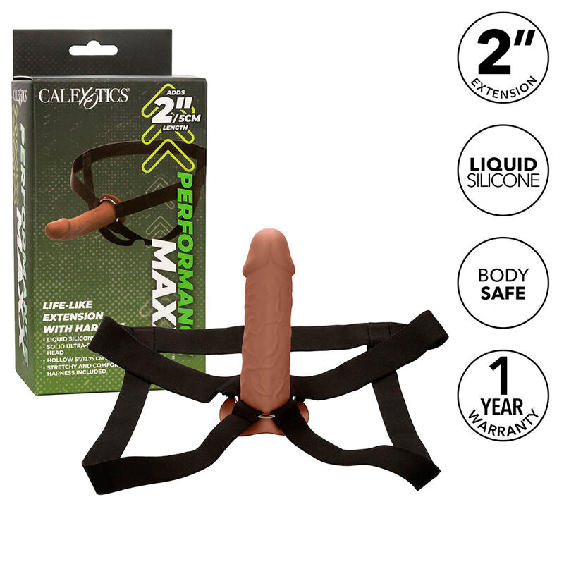 Realistic Maxx Performance Extension with Brown Skin Harness
