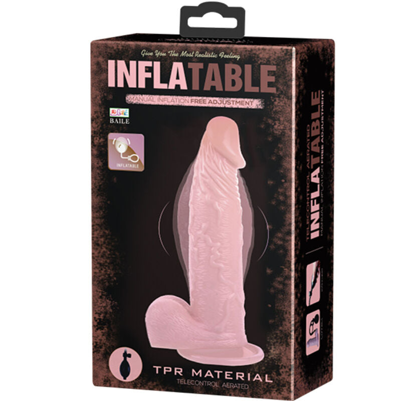 Gode gonflable réaliste avec ventouse 15 cm