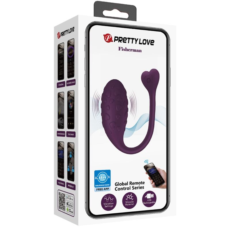 Fisherman app-controlled vibrating egg lilac