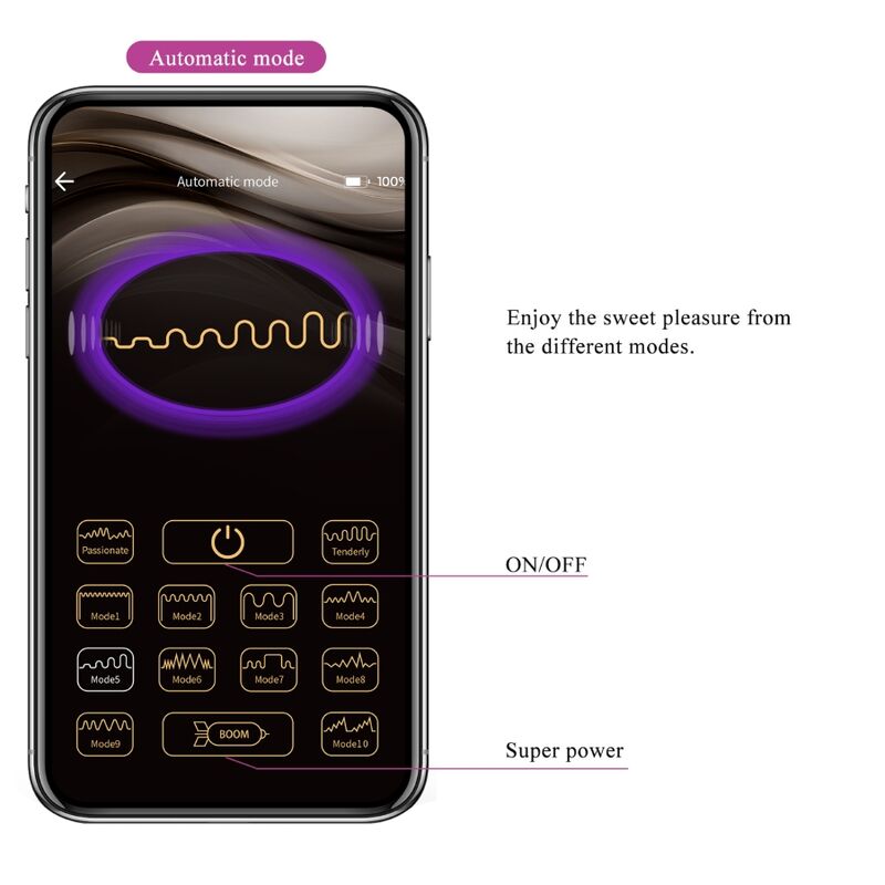 Fisherman app-controlled vibrating egg lilac