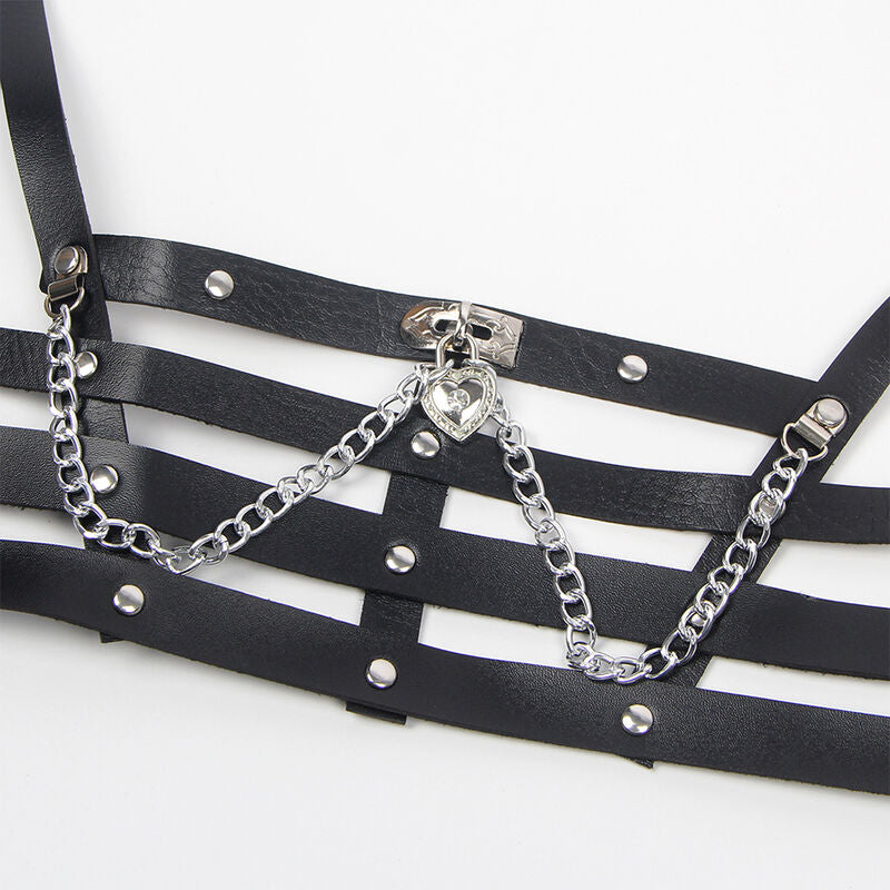 Corset harness with chain detail one size