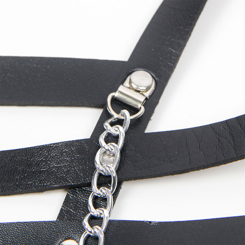 Corset harness with chain detail one size