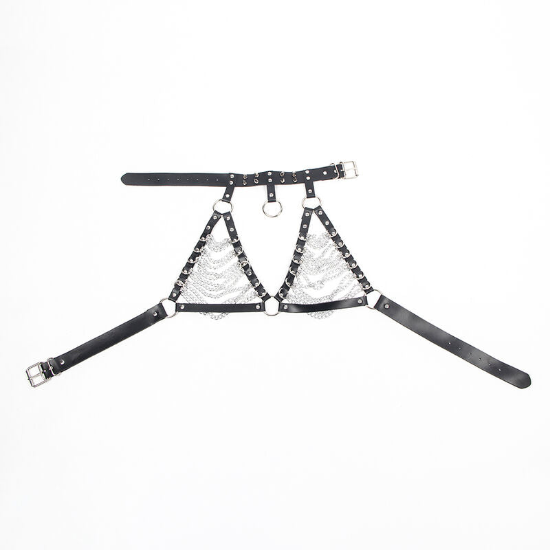 Harness bra and necklace with chain one size