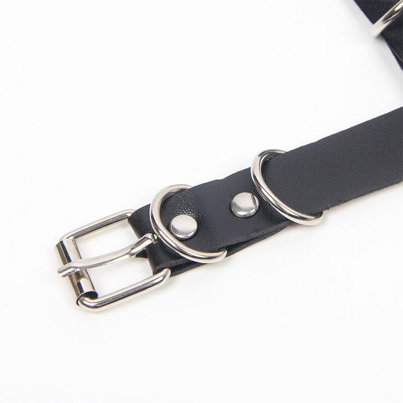 Harness bra with chain detail one size