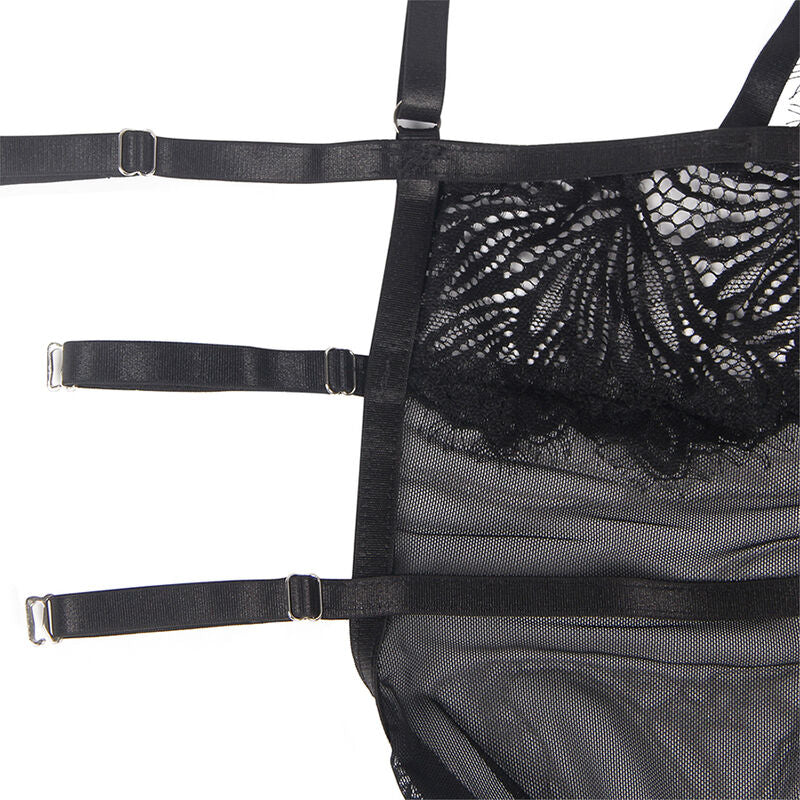 Babydoll with adjustable straps to hold black s/m
