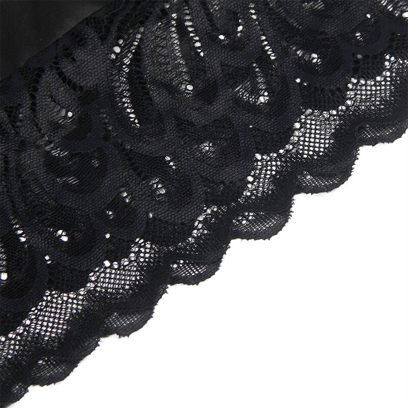 Babydoll with floral print pecho negro s/m