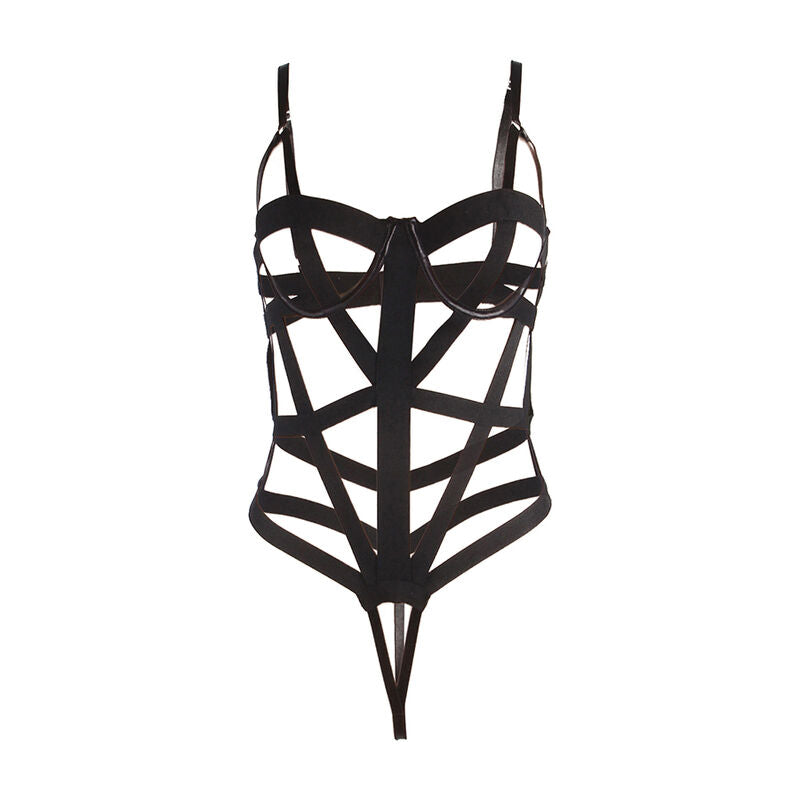 Sexy body con recortes negro s/m