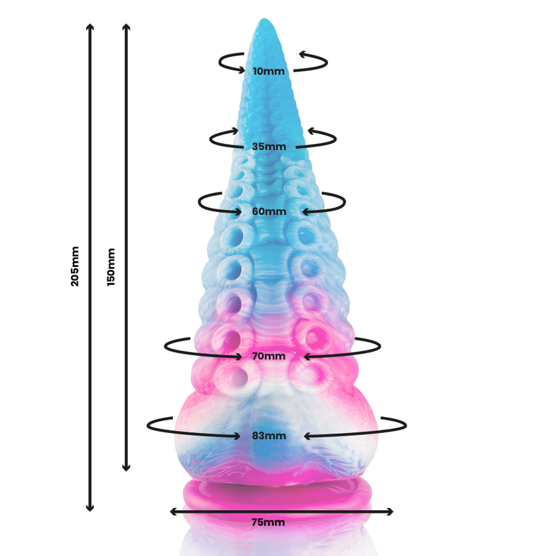 Large Blue Phorcyl Tentacle Dildo
