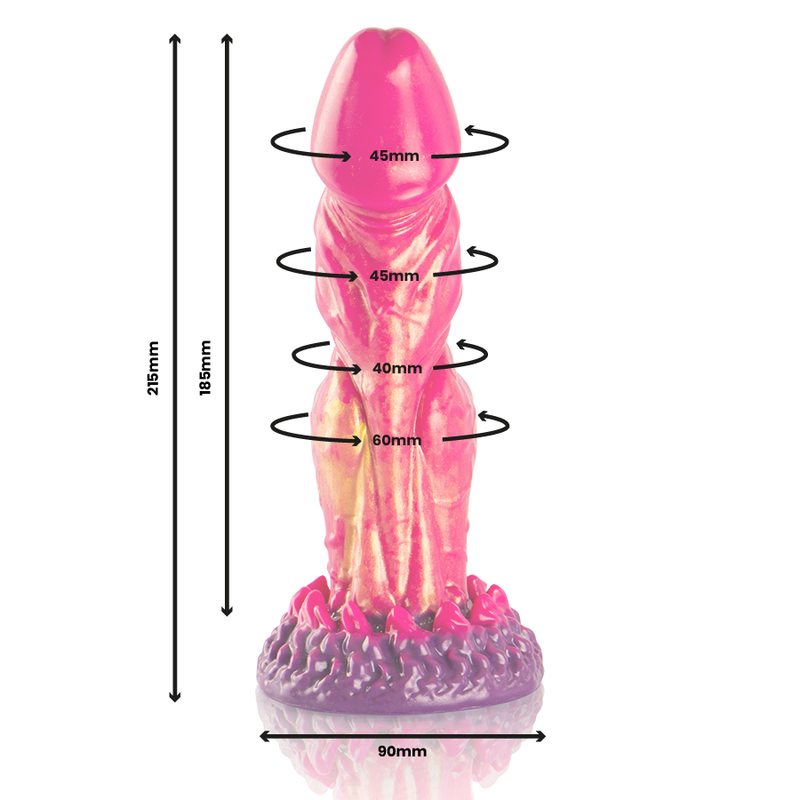 Mythological fire of the Cerberus dildo