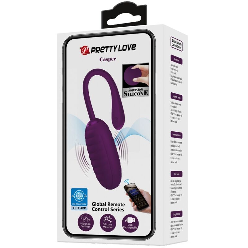 Casper Purple Rechargeable Vibrating Egg