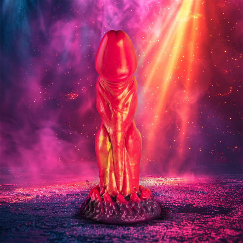 Mythological fire of the Cerberus dildo
