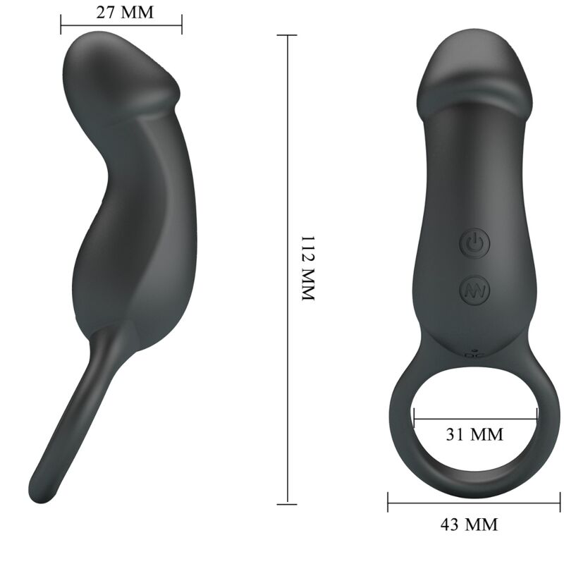 Anneau anal et vibrateur warren noir