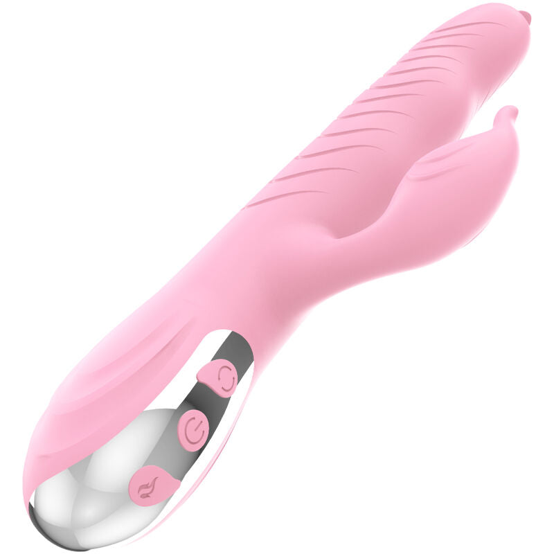 Marcia Vibrator &amp; Double Tongue Thrust Heat Effect Pink