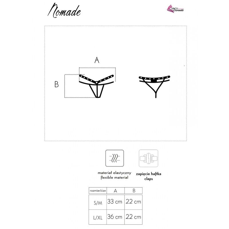 Nomade tanga crotchless negro