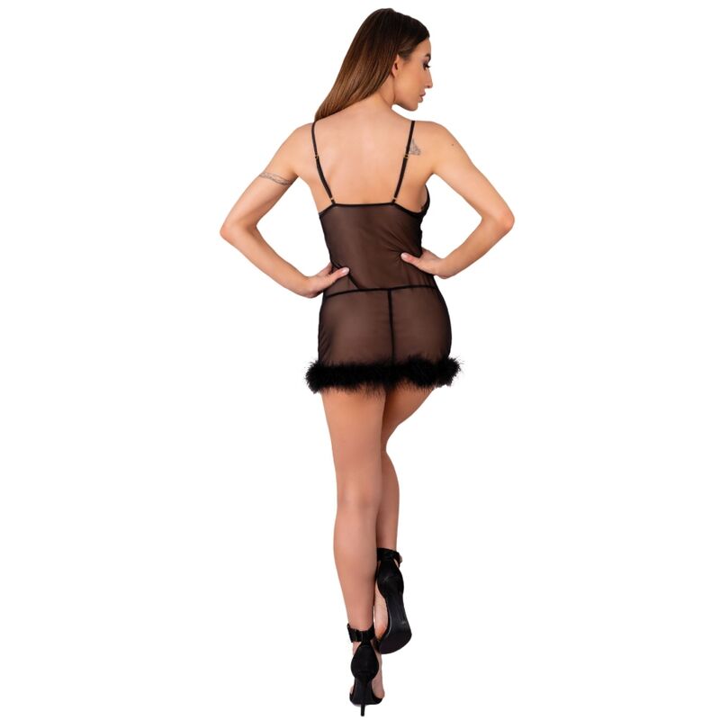 Zerunam set babydoll + black tanga