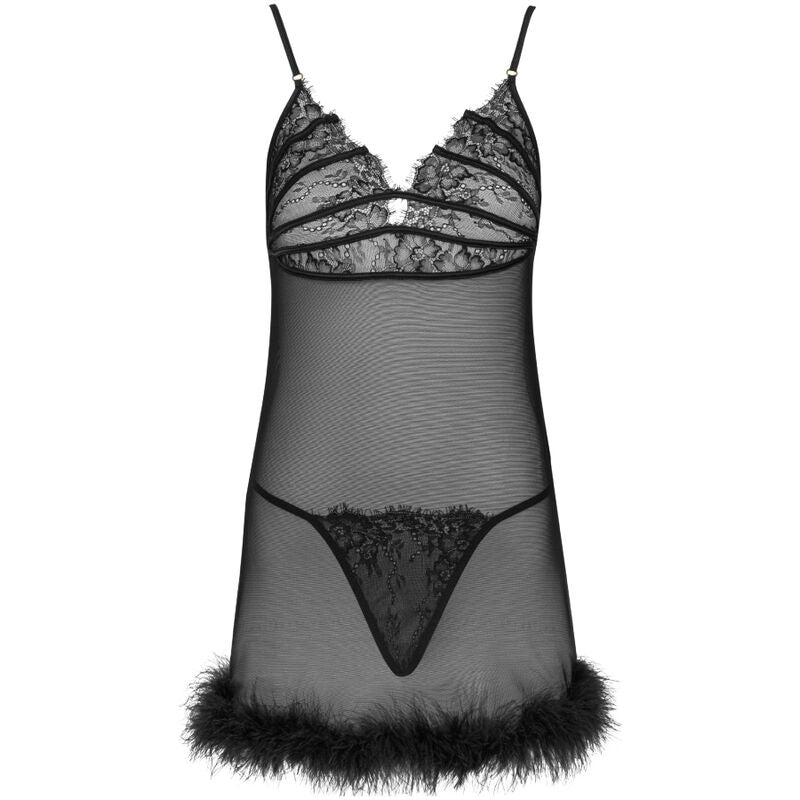 Zerunam set babydoll + black tanga