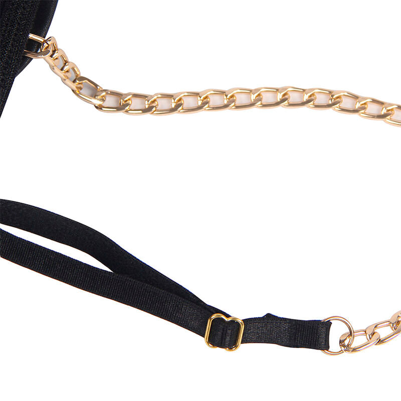 Body tiras cadena negro s/m