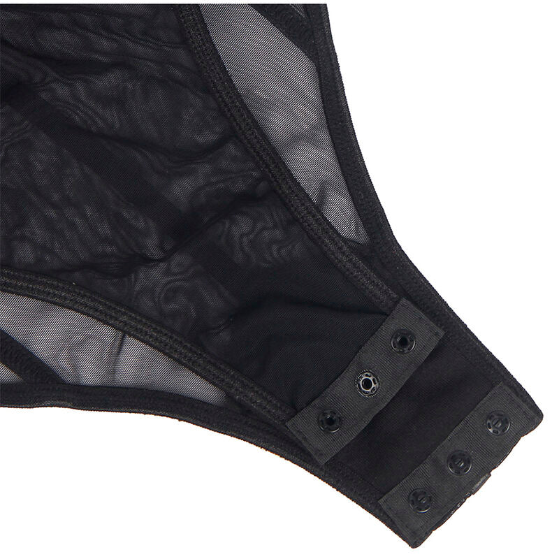 Body tiras cadena negro s/m
