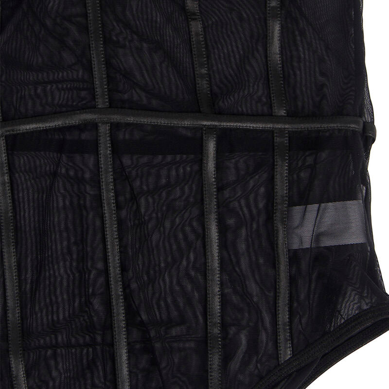 Body tiras cadena negro s/m
