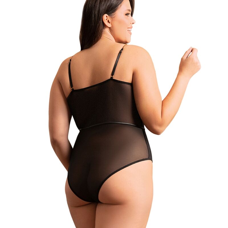 Body tiras cadena negro s/m