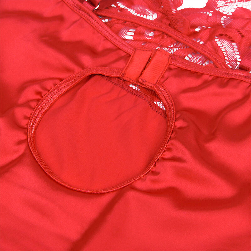 Babydoll satinado con encaje red s/m