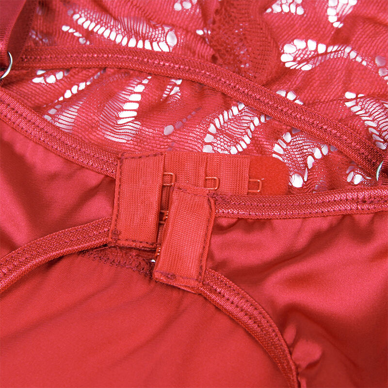 Babydoll satinado con encaje red s/m