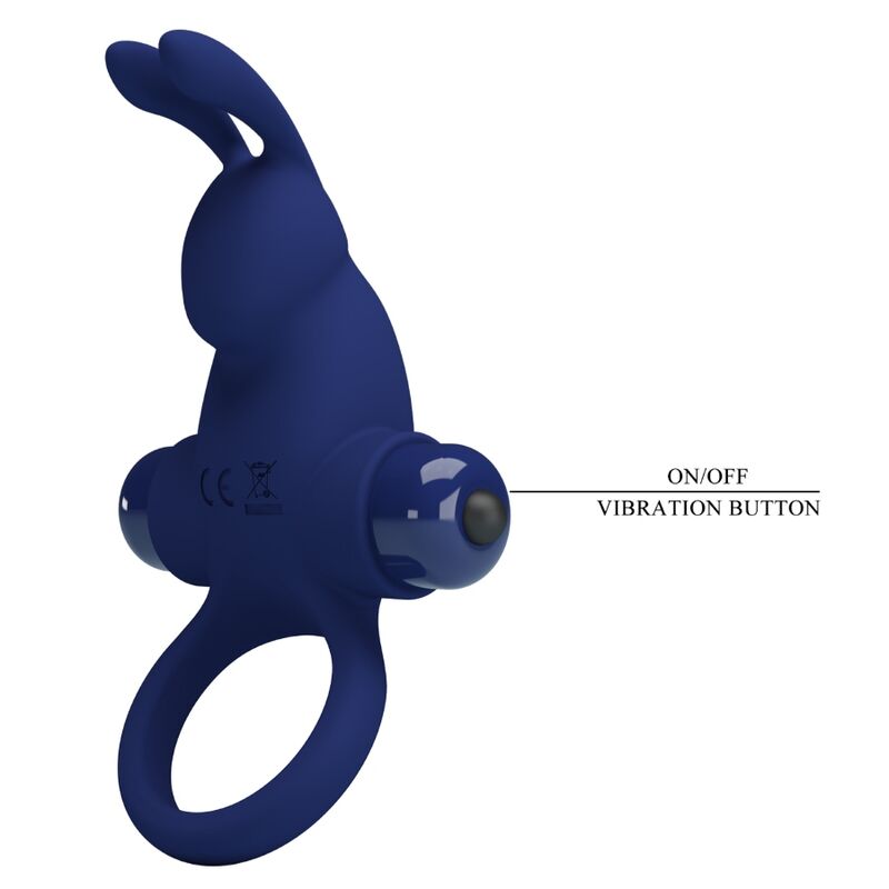 Jiro bague lapin avec vibration bleu