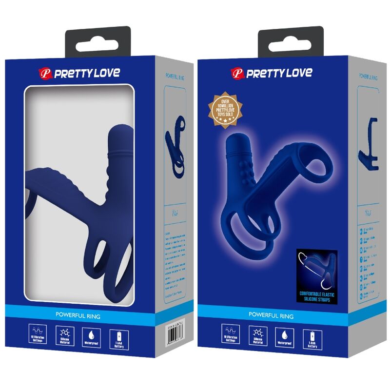 Elish Vibrating Ring with Blue Extension